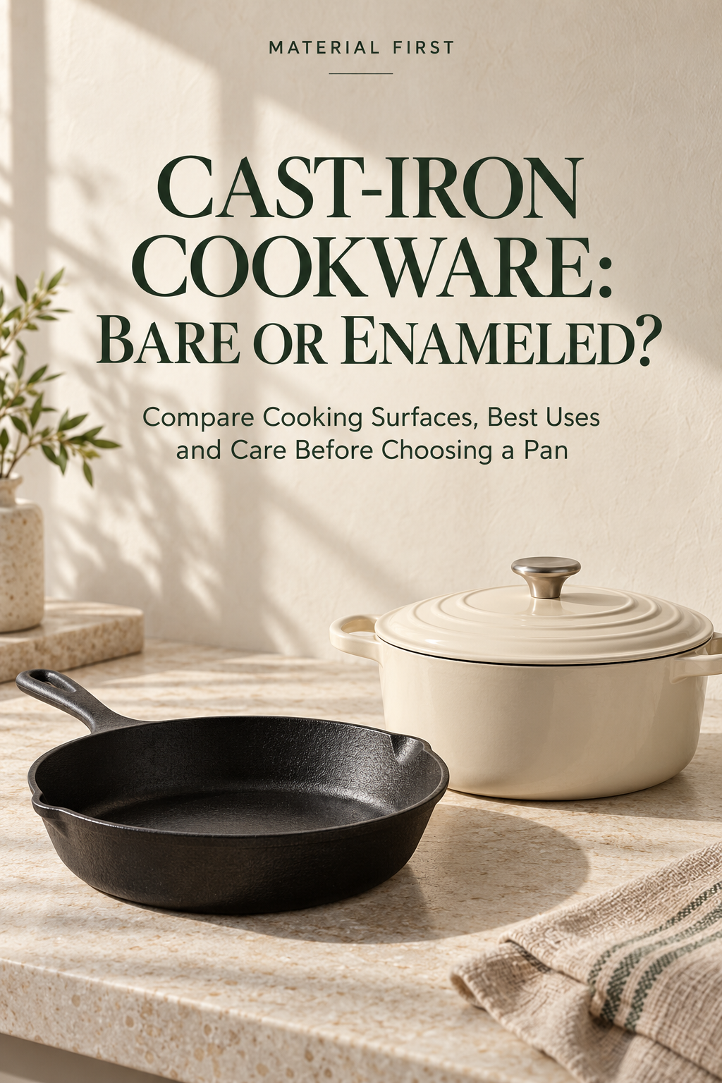 Cast-Iron Cookware: Bare or Enameled? guide cover