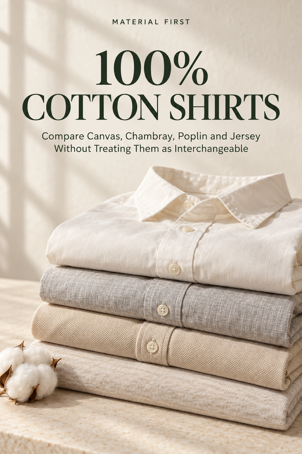 100% Cotton Shirts guide cover