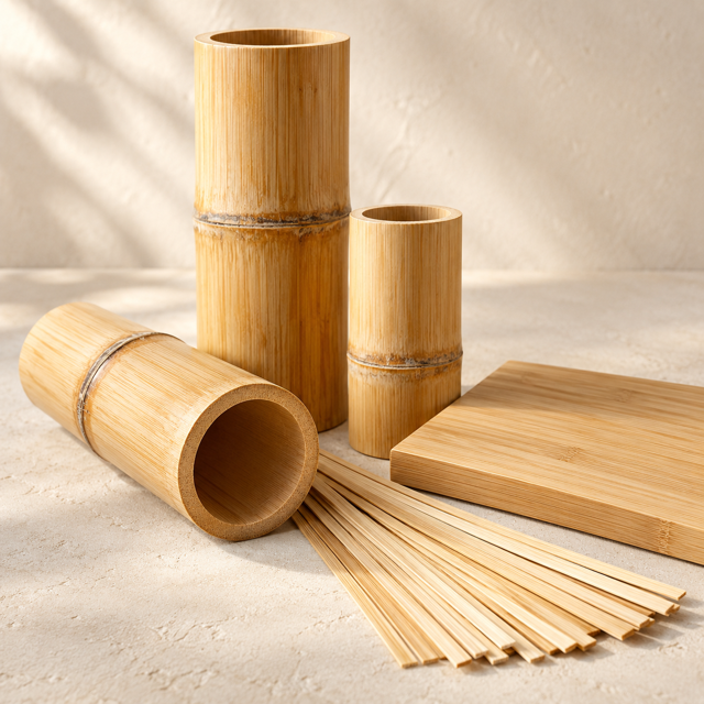 Natural bamboo material