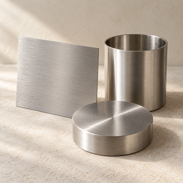 Brushed stainless steel material